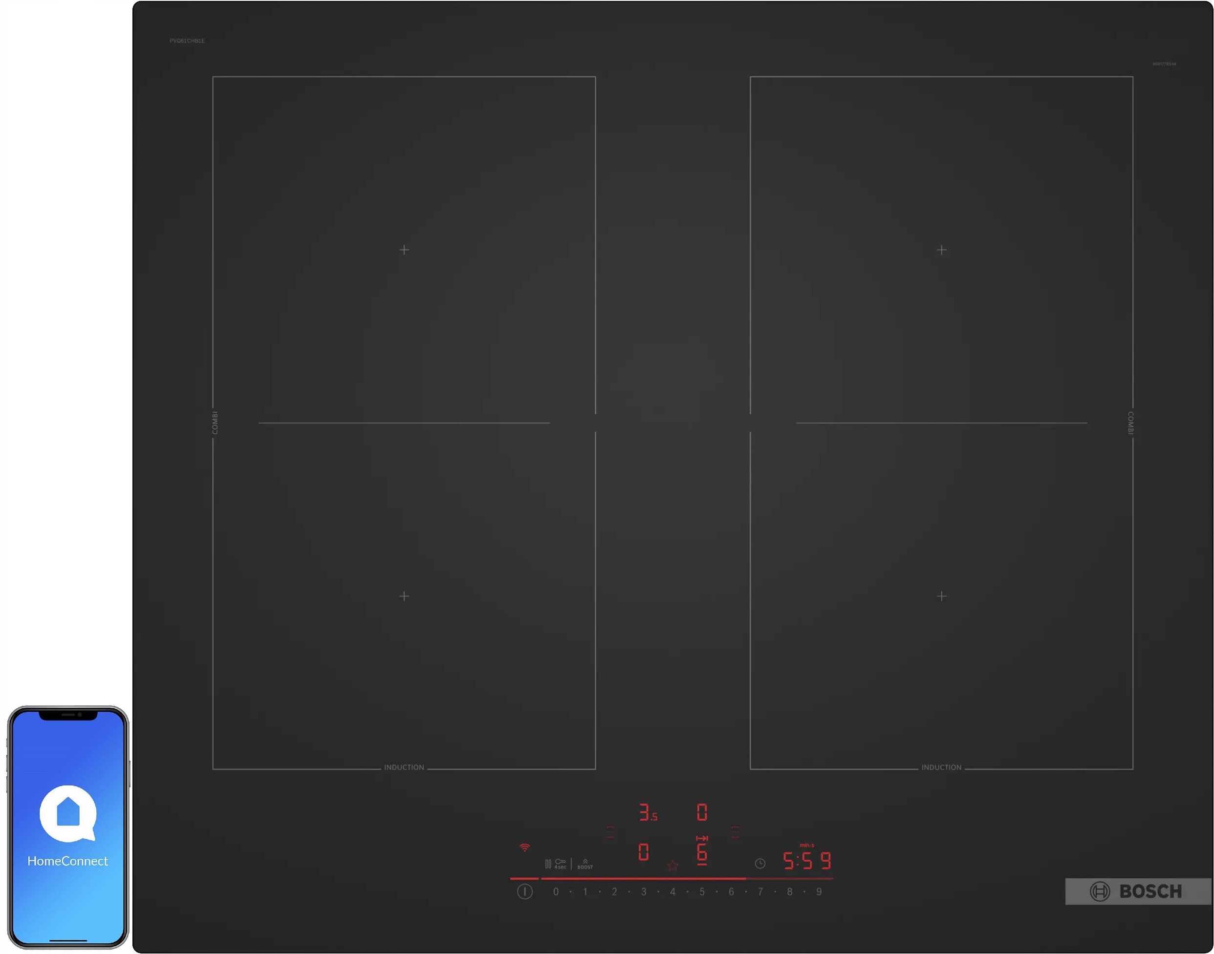 Funkcja CombiZone dla większej elastyczności gotowania