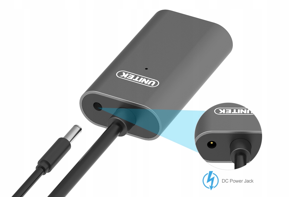 Zasilanie przez gniazdo DC 5V dla większej energii