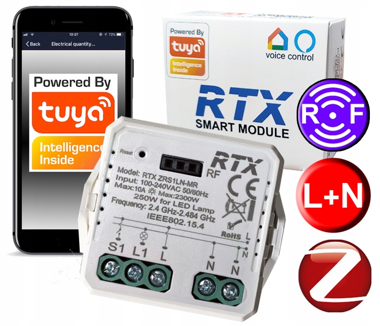 MINI Przekaźnik RTX Sterownik Moduł 1kanał TUYA ZigBee + RF – Inteligentne sterowanie w Twoim domu