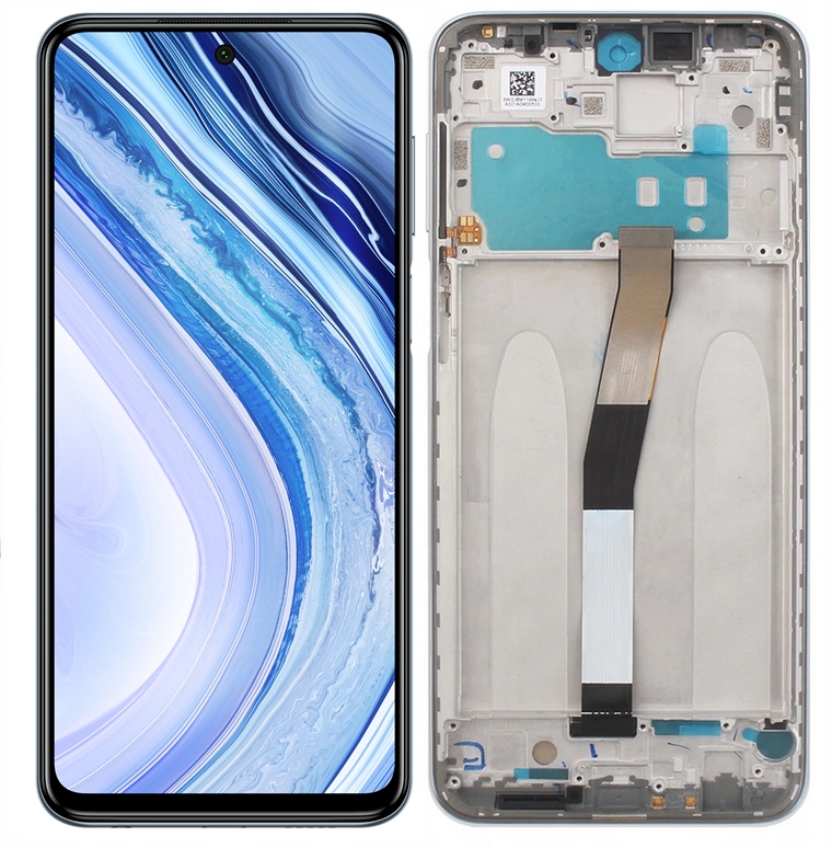 Wyświetlacz LCD do Xiaomi Note 9 Pro w ramce srebrnej
