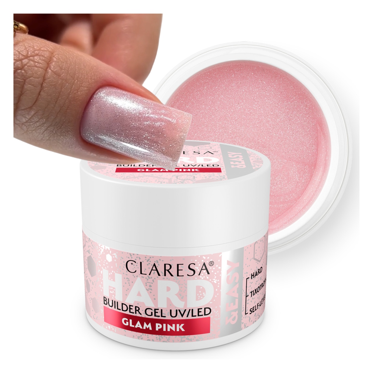 Budujący żel HARD&EASY BUILDER GEL GLAM PINK 45g – Idealny wybór dla profesjonalnych stylistek