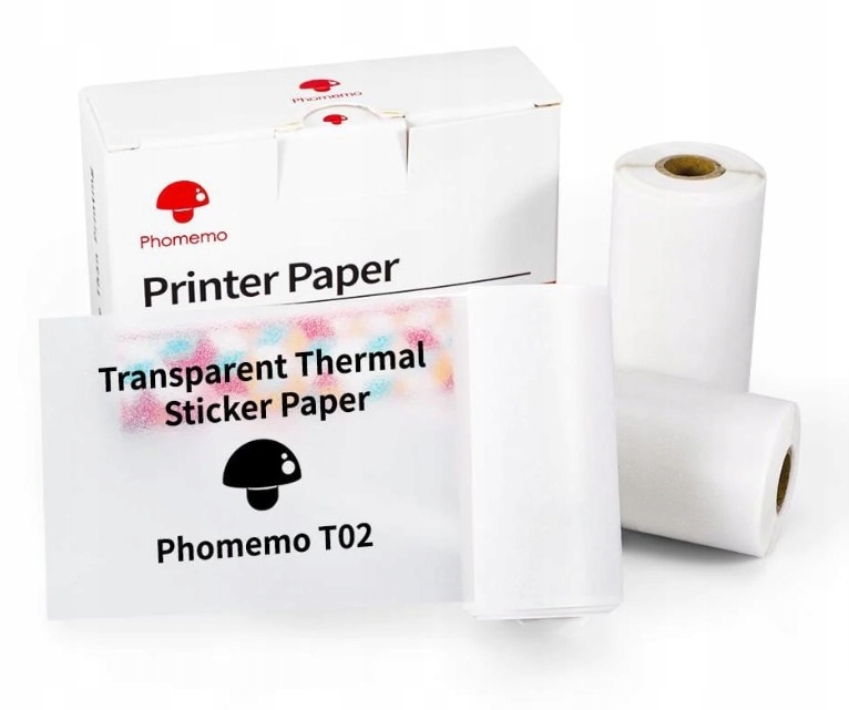 Papier Przylepny Naklejki Wkłady Przezroczysty T02 M02 PRO M03 M04 / Q22-TTRMS – Idealny do Twojej drukarki