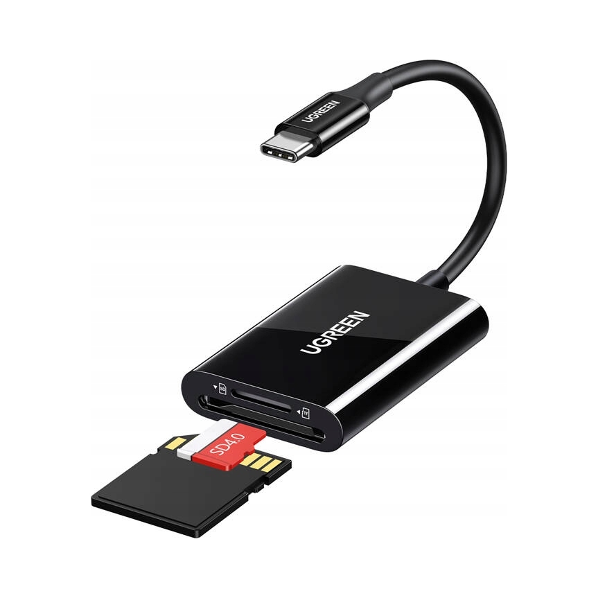 Czytnik kart USB-C 2w1 Ugreen CM265 (czarny) – Szybkie przesyłanie danych w zasięgu ręki