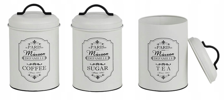 Zestaw pojemników MAESTRO MR-1771-3CS – Idealne do przechowywania kawy i herbaty