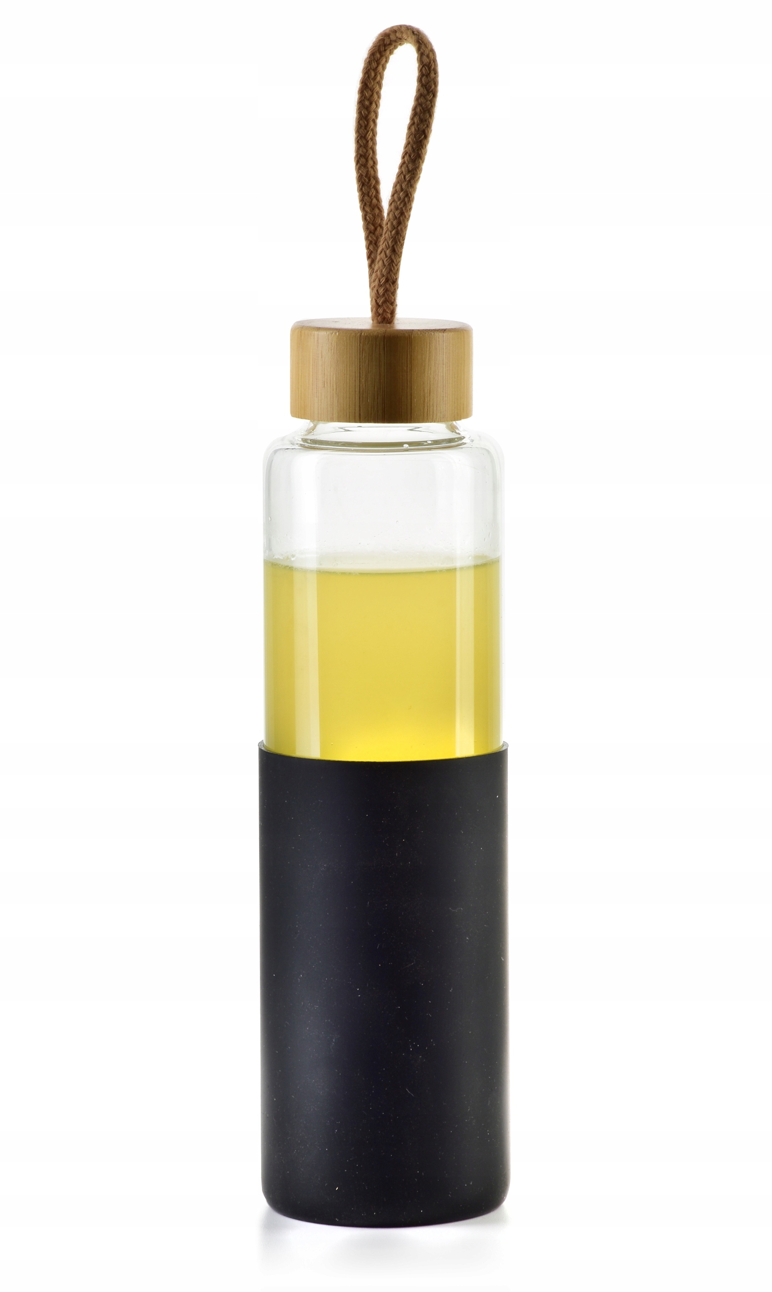 Wygodny silikonowy pokrowiec i bambusowa zakrętka