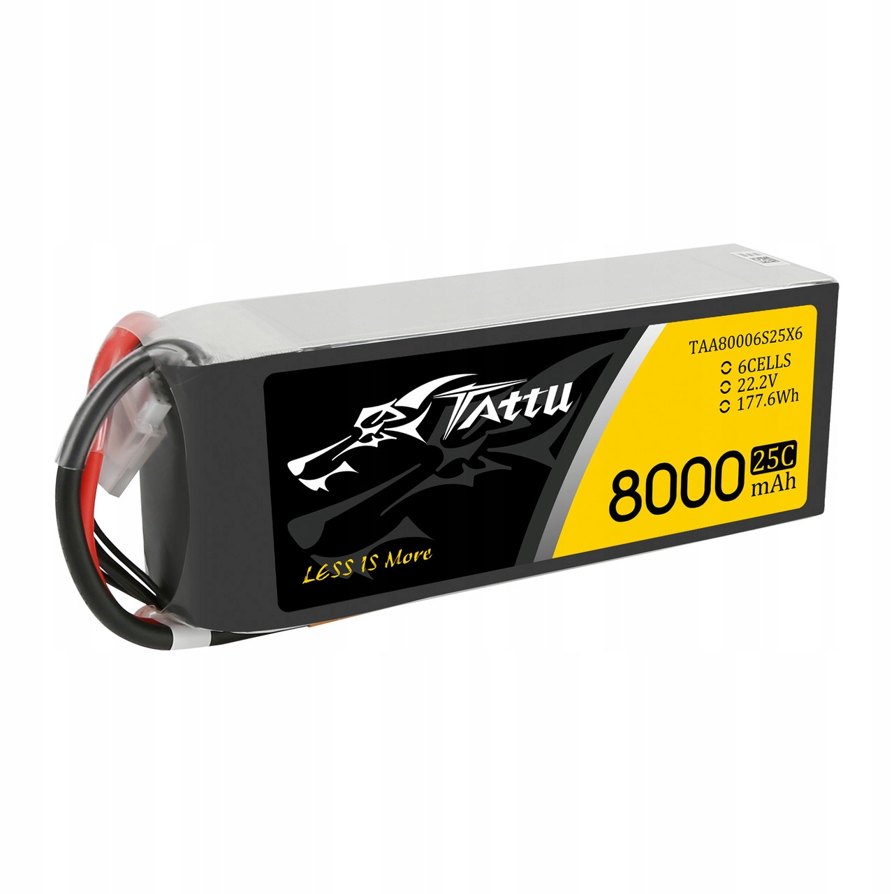 Akumulator Tattu 8000mAh 22.2V 25C 6S1P LiPo z konektorem EC5 – Potężne źródło energii