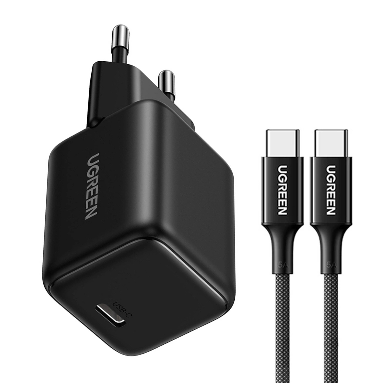 Ładowarka sieciowa UGREEN X513 30W GaN USB-C + kabel USB-C 1m – Szybkie i bezpieczne ładowanie
