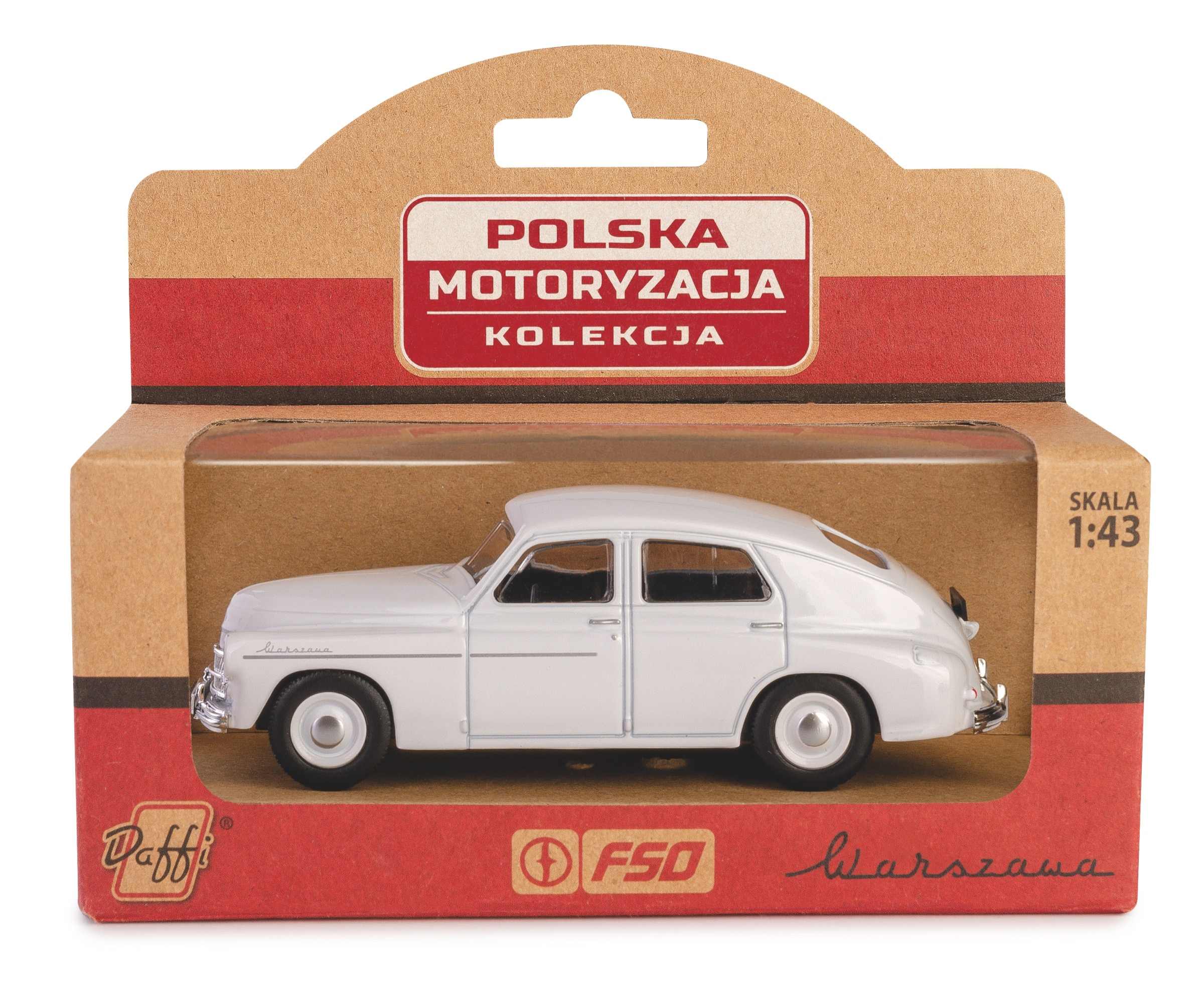 Daffi Pojazd PRL WARSZAWA M20 - Biały – Klasyka motoryzacji w Twoim domu