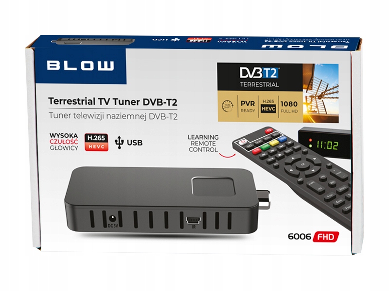 Dekoder tuner DVB-T2 BLOW 6006FHD MINI – Twoje okno na cyfrową telewizję