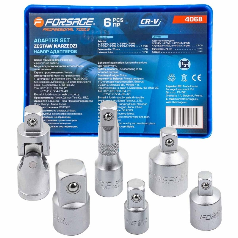Zestaw narzędzi Forsage Zestaw adapterów 6el. – Wysoka jakość i wszechstronność