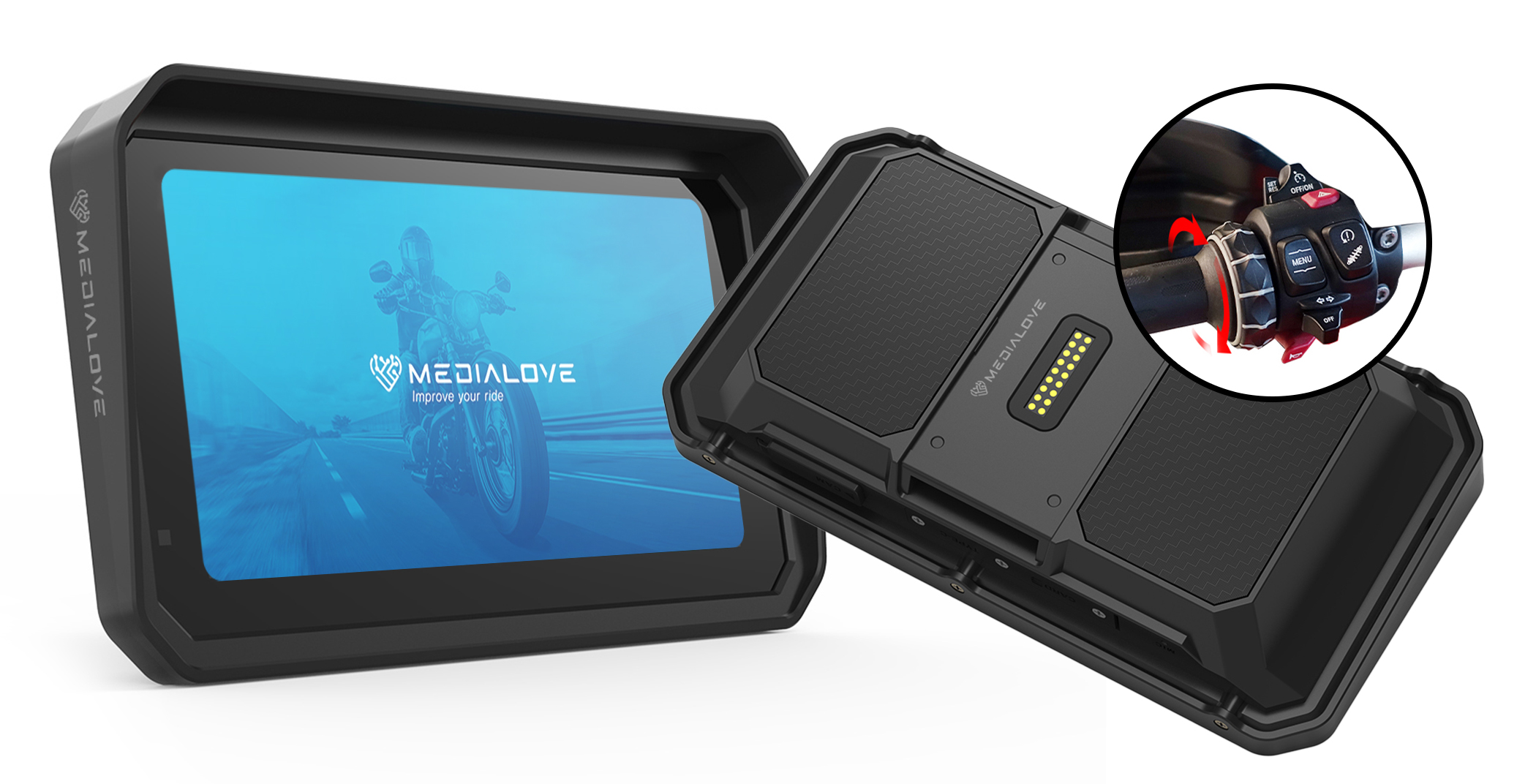 Ekran motocyklowy Medialove MW-6 do BMW 6,25 – Nowoczesna integracja z Twoim motocyklem