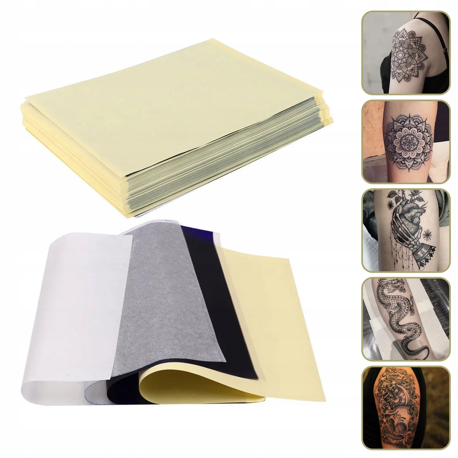 Papier termiczny Kalka do odbijania wzoru tatuażu - Idealny do tworzenia tatuaży