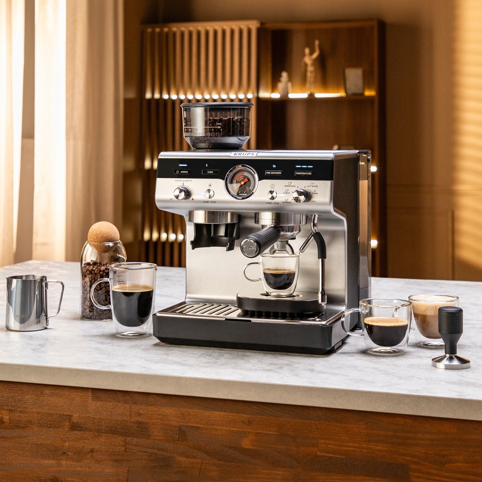 Wbudowany młynek – Świeżo mielona kawa na wyciągnięcie ręki