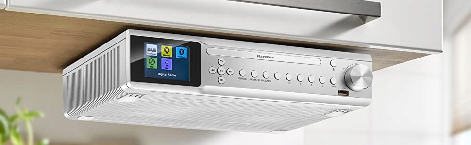 Radio Cyfrowe Karcher RA 2060D FM DAB+ UKW CD BT – Muzyczna różnorodność w Twojej kuchni