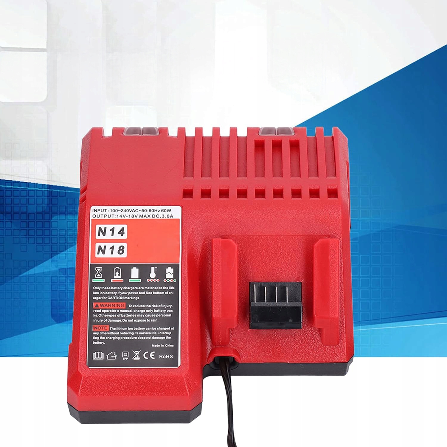 Podwójne ładowanie akumulatorów 14V i 18V