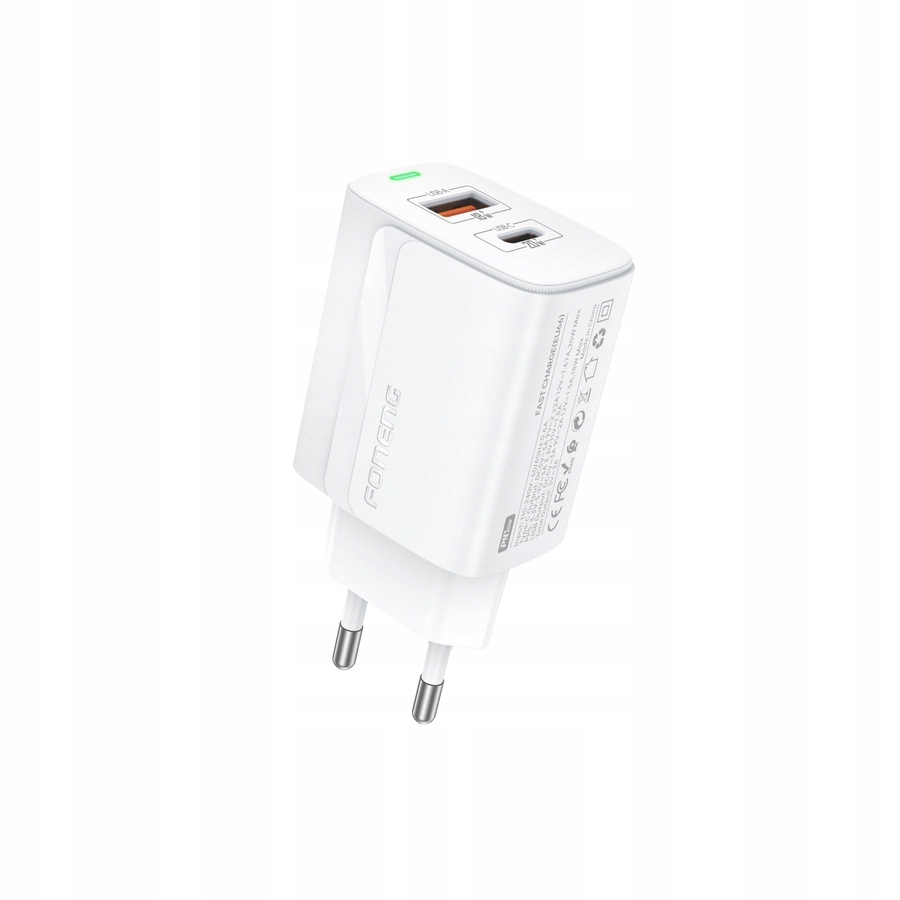 Podwójne porty USB-C i QC3.0 – Ładowanie dwóch urządzeń jednocześnie