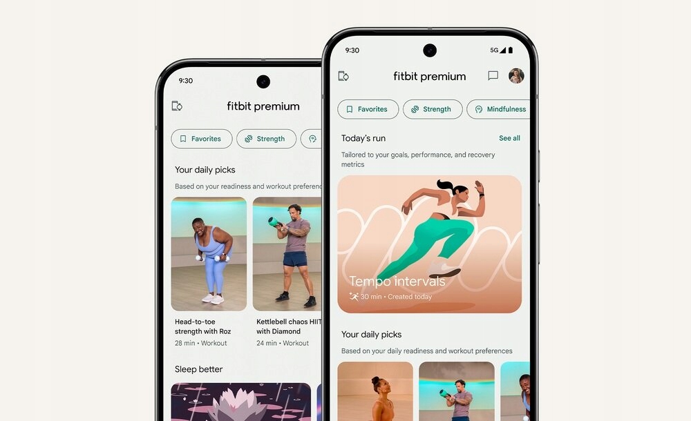 Inteligentne rekomendacje z Fitbit Premium – Treningi dostosowane do Twoich celów