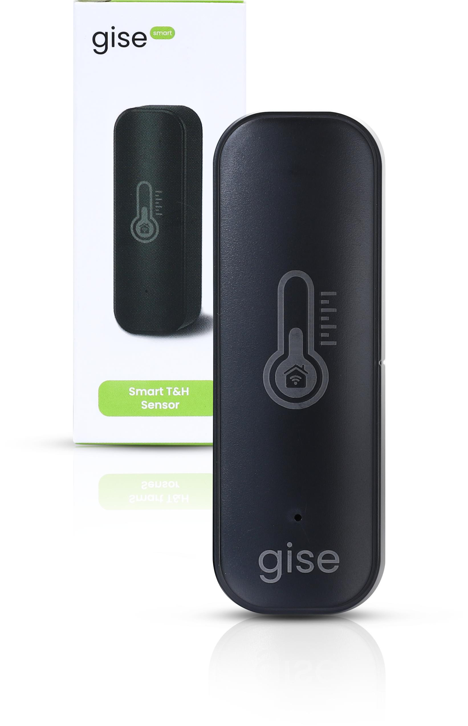 GISE Smart Czujnik temperatury i wilgotności Wi-Fi Czarny – Inteligentne monitorowanie warunków w Twoim domu