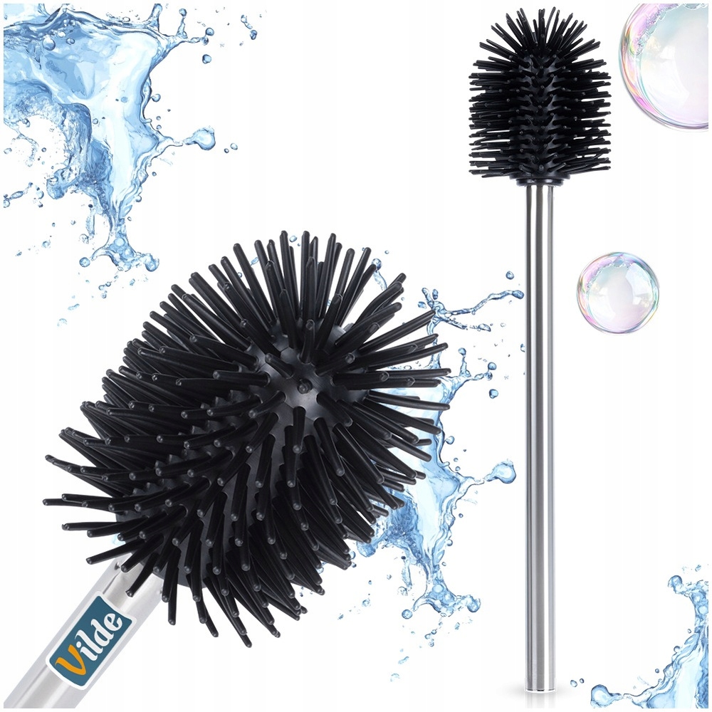 Szczotka do toalety silikonowa czarna zapasowa 35 cm – Niezbędnik w każdej łazience