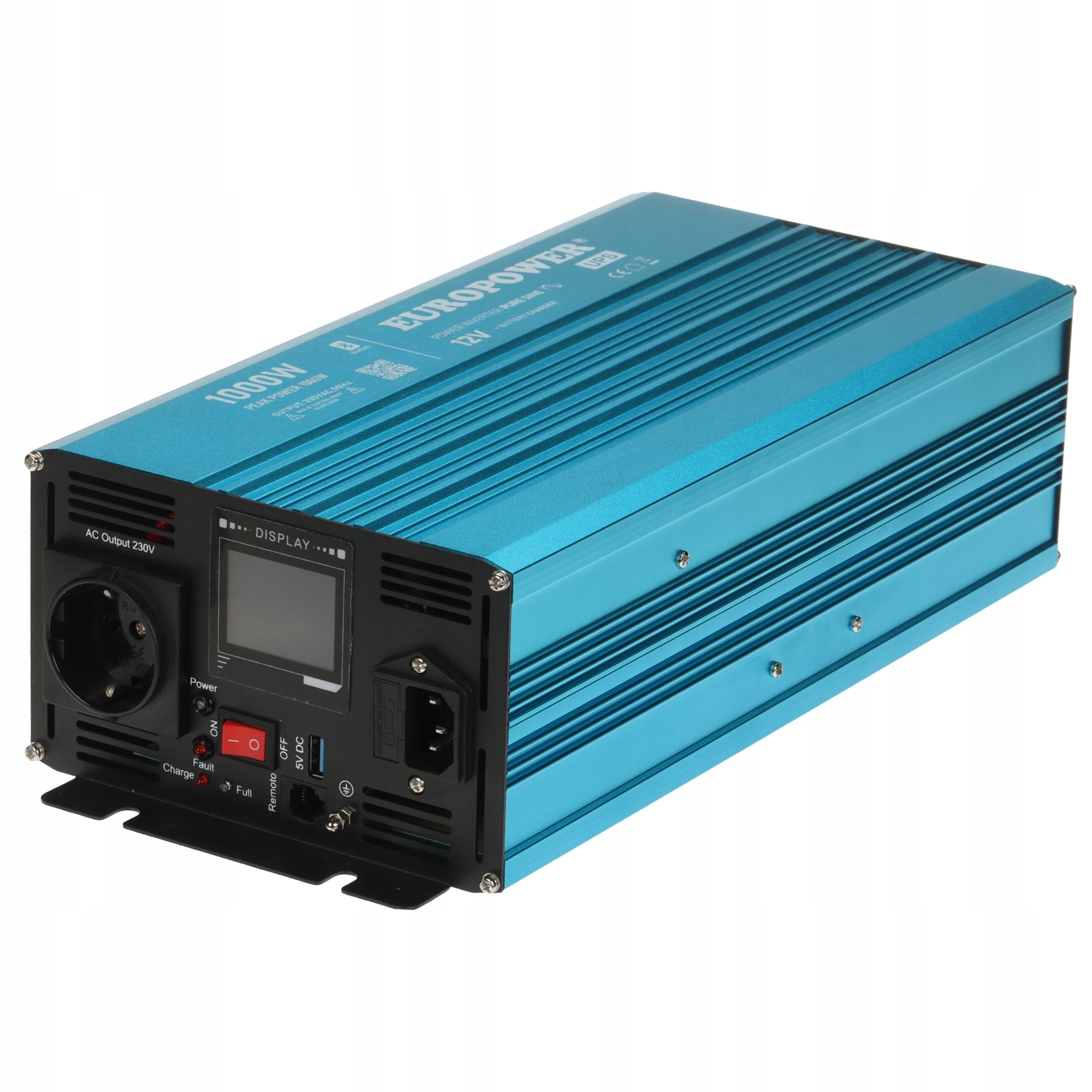 Przetwornica Napięcia INV/12/1000/PS/CH/S/B Bluetooth EUROPOWER – Idealne rozwiązanie do zasilania