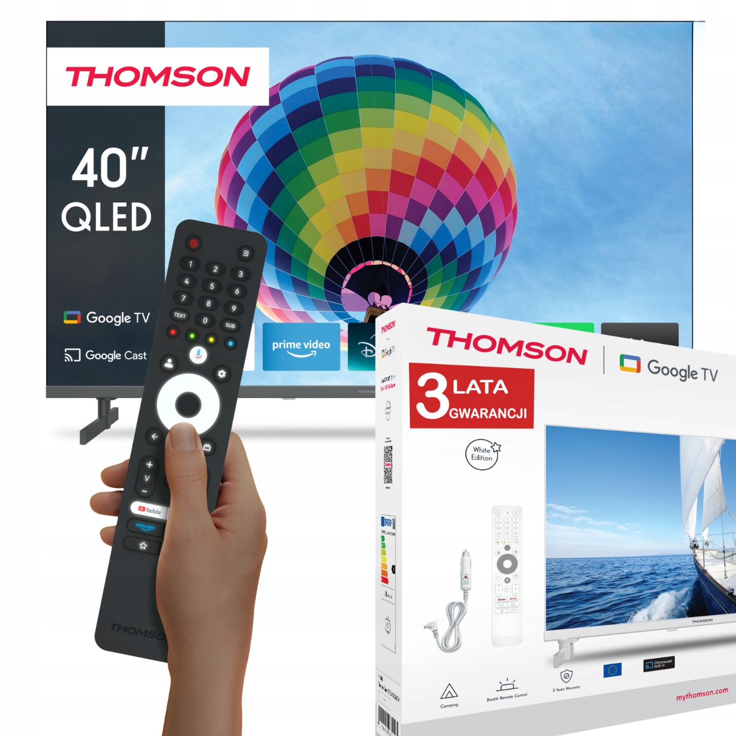 Telewizor Thomson 40QG4S14 – Nowoczesny QLED UHD 4K SMART z Google TV