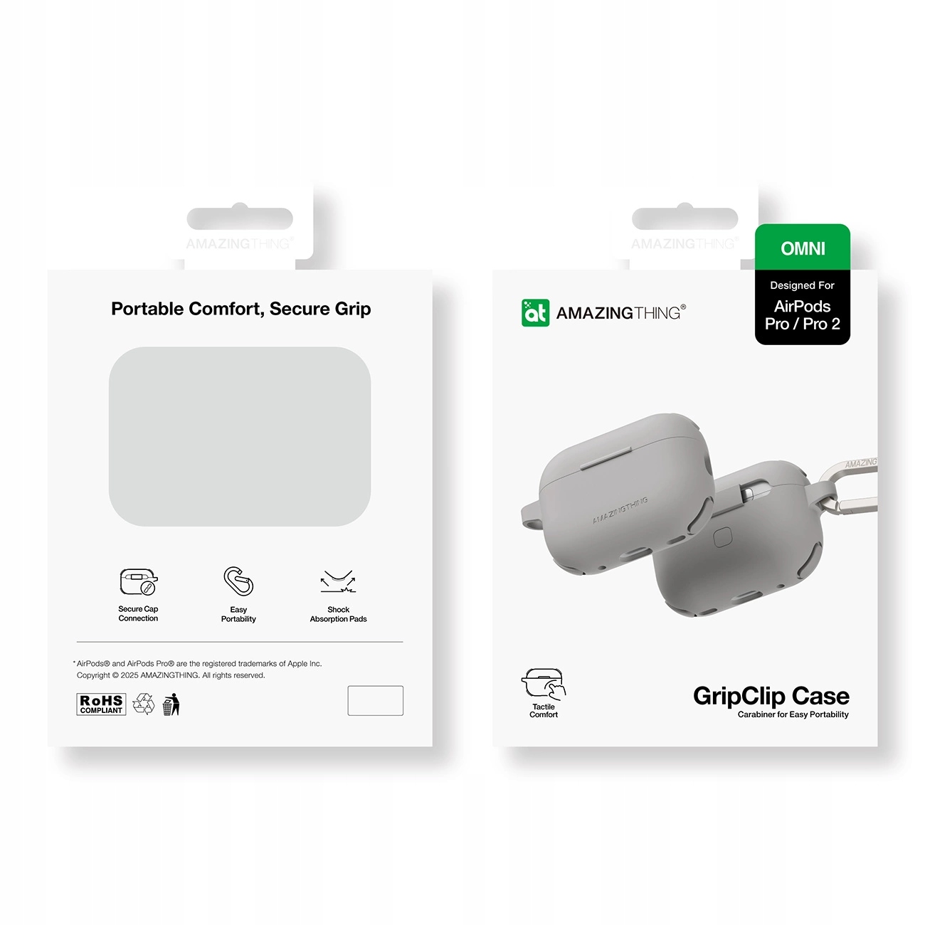 Etui silikonowe AMAZINGTHING Omni Case do AirPods Pro 2 - szare
