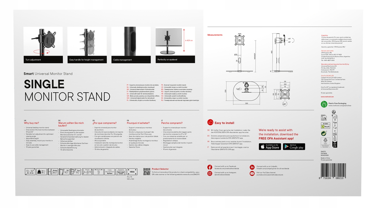 Kompatybilność VESA 75x75 i 100x100 – Uniwersalne dopasowanie