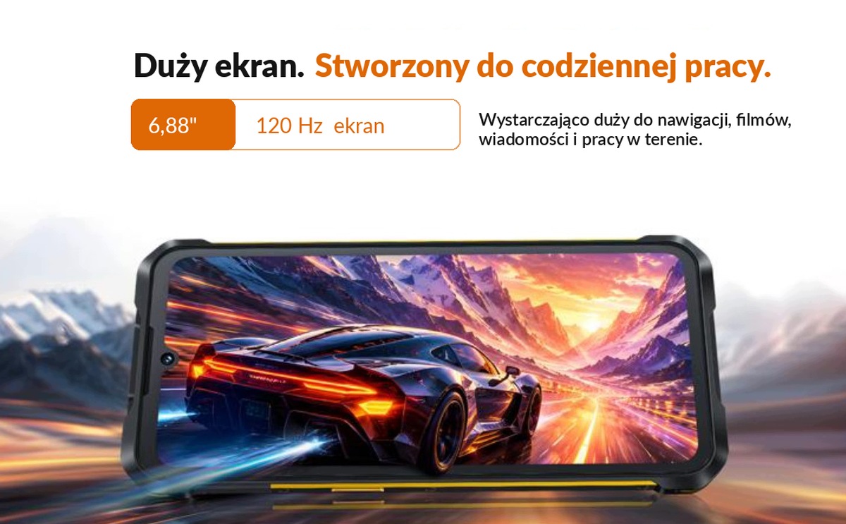 Ekran 6,88″ HD+ z odświeżaniem 120 Hz – Płynna obsługa i duży obraz