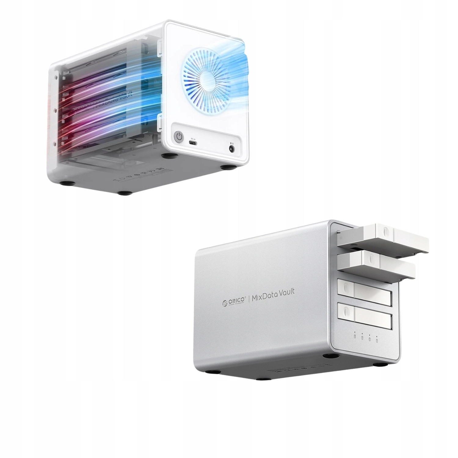 Macierz dyskowa Orico 8848U4 DAS Series 4-zatokowa M.2 NVMe SSD - biała