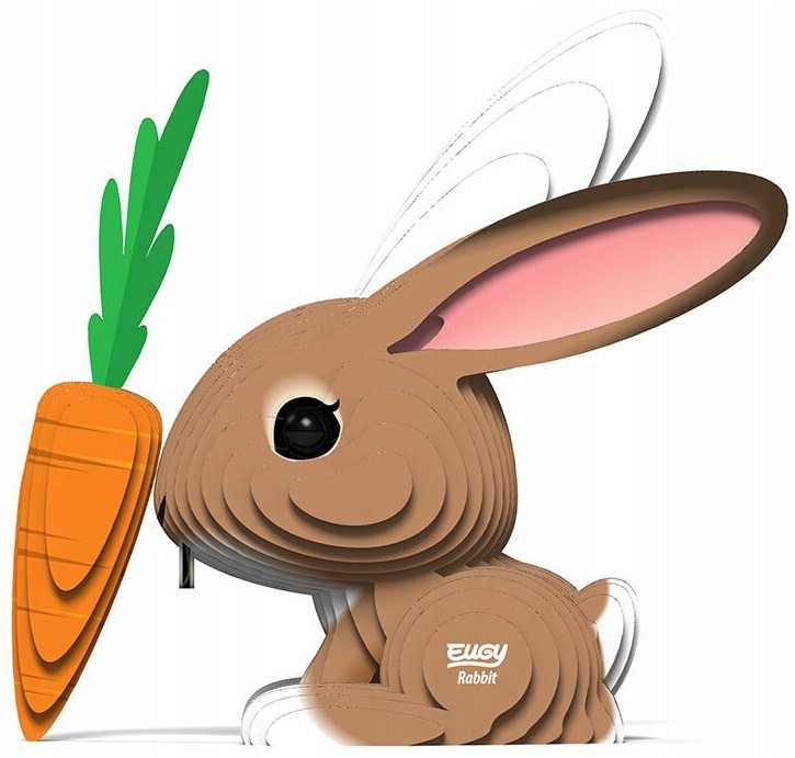 Teka Królik Eugy – Eko Układanka 3D do samodzielnego składania