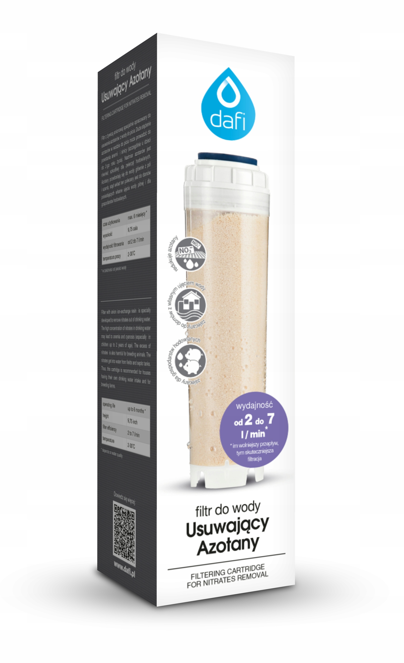 Czas użytkowania filtra – maksymalnie 6 miesięcy
