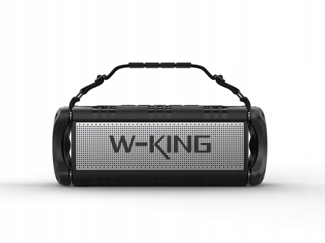 Przenośny głośnik bezprzewodowy W-King D8 czarno-srebrny – Idealny towarzysz muzyczny