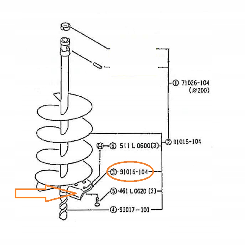 Wymienne ostrze do wiertła glebowego Kawasaki KAAZ AG500