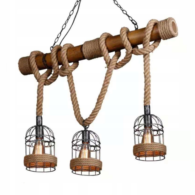 Lampa oprawa sznur jutowy konopny 3RL15 – Naturalny styl w Twoim wnętrzu
