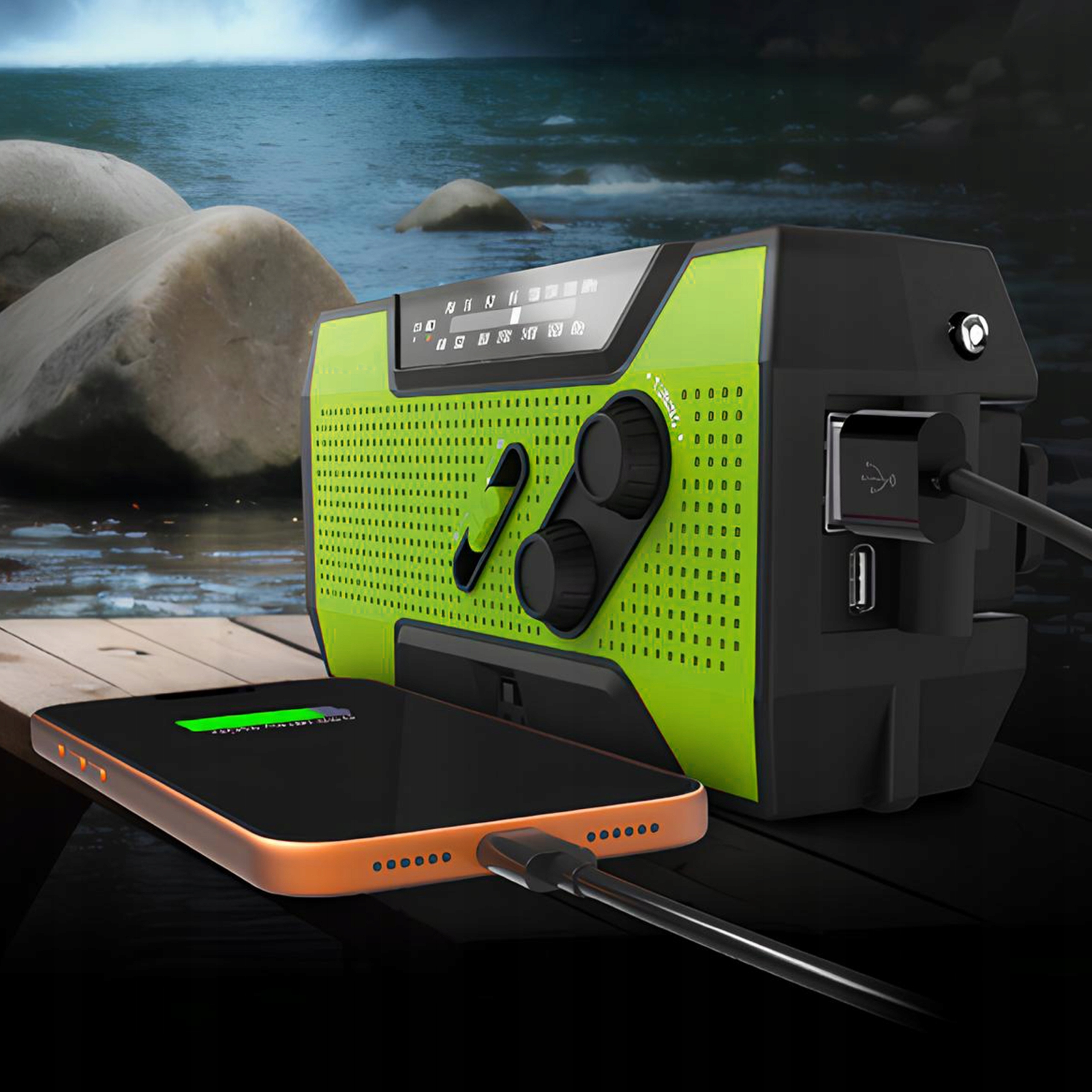 RADIO PRZENOŚNE KORBKA ALARM DYNAMO AWARYJNE LATARKA POWERBANK 3w1 – Twoje centrum bezpieczeństwa