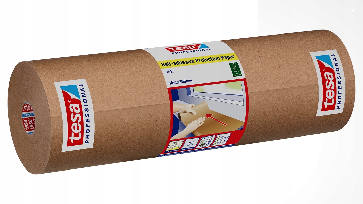 Samoprzylepny Papier Ochronny TESA Protection-Paper 50x300 – Idealna Ochrona dla Twojego Domu