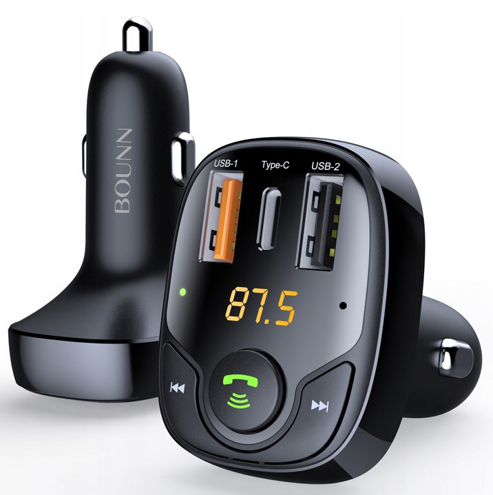 Ładowarka Bounn – Ładowarka samochodowa USB QC3.0 + TYPE C 3A + USB 1A
