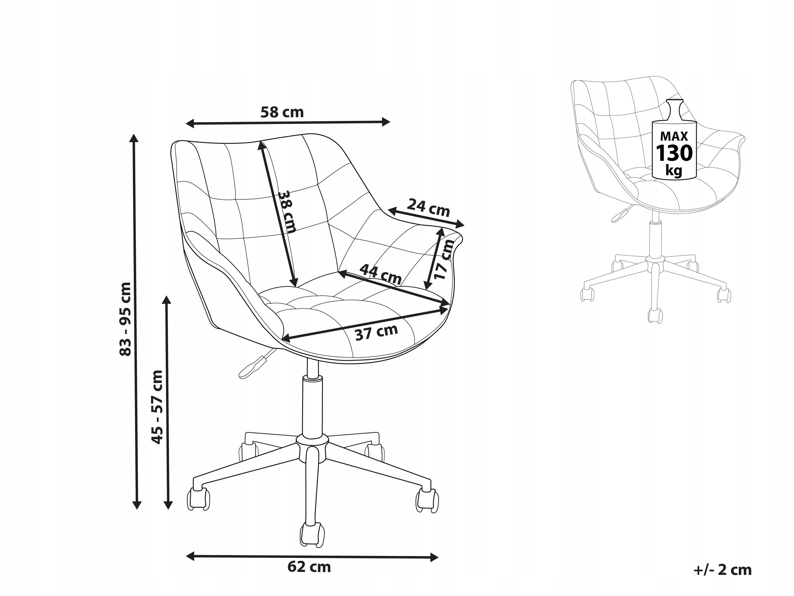 Cechy funkcjonalne krzesła – Obrót 360° i hamujące kółka