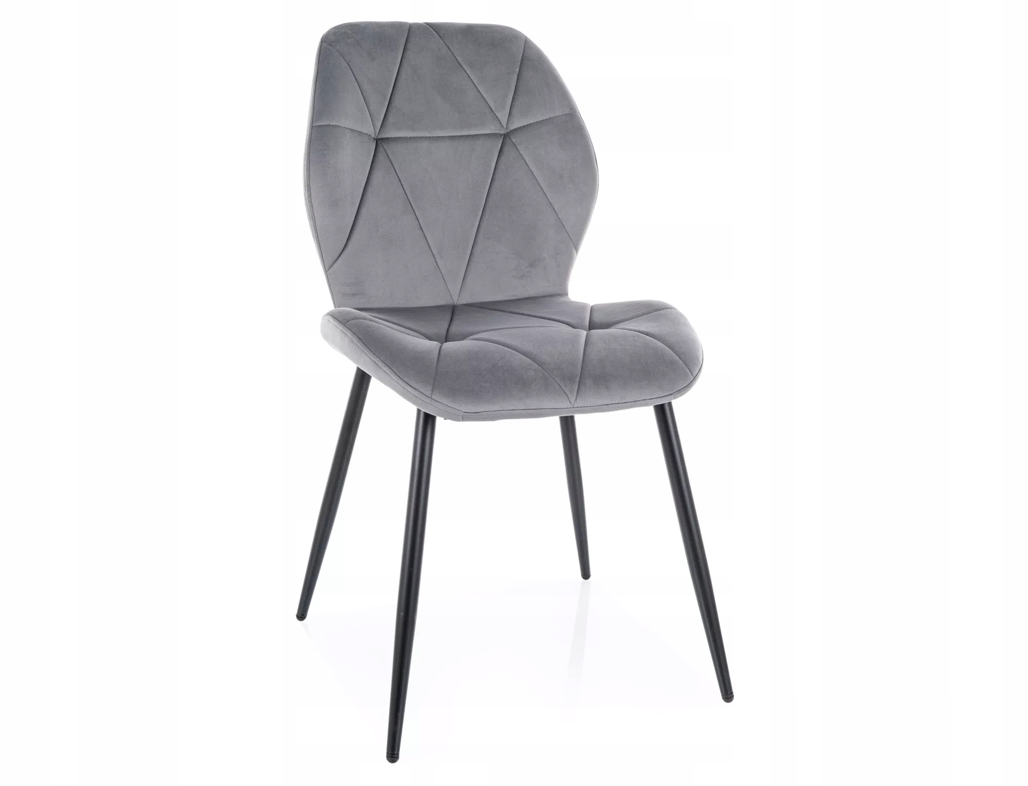 Krzesło tapicerowane RICK VELVET szare – Elegancja i komfort w Twoim wnętrzu