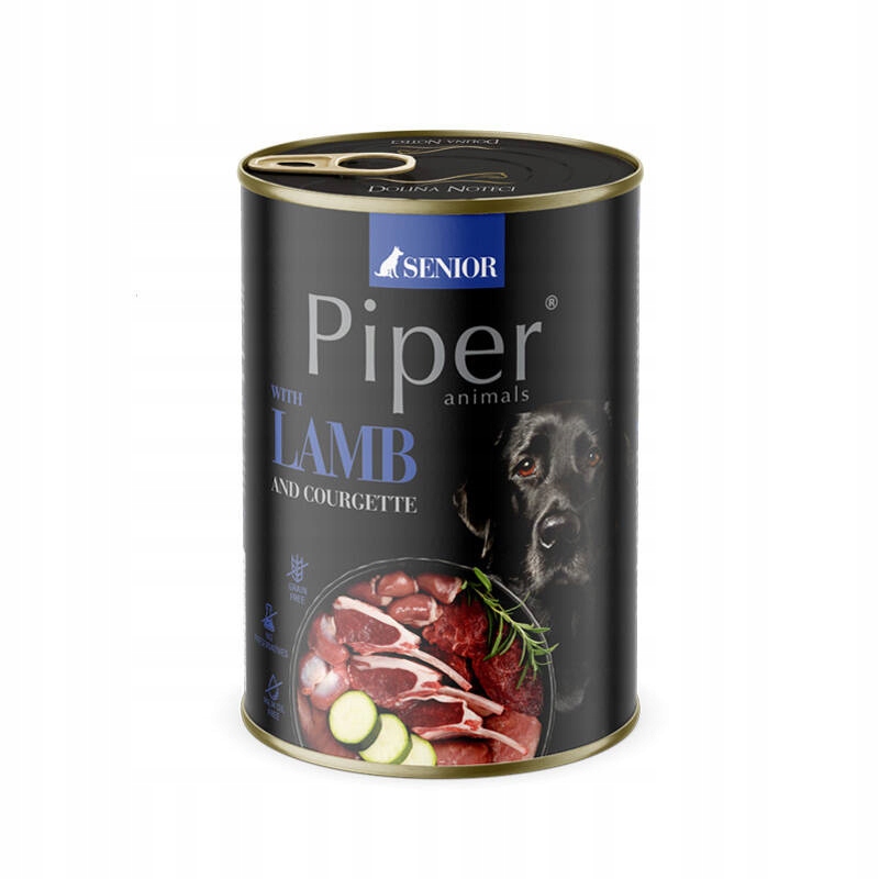 Piper Animals Senior Mokra karma dla psa z jagnięciną i cukinią 400 g – Idealne odżywienie dla starszych psów