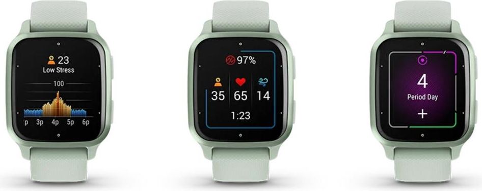 Garmin Venu Sq 2 miętowy - Front