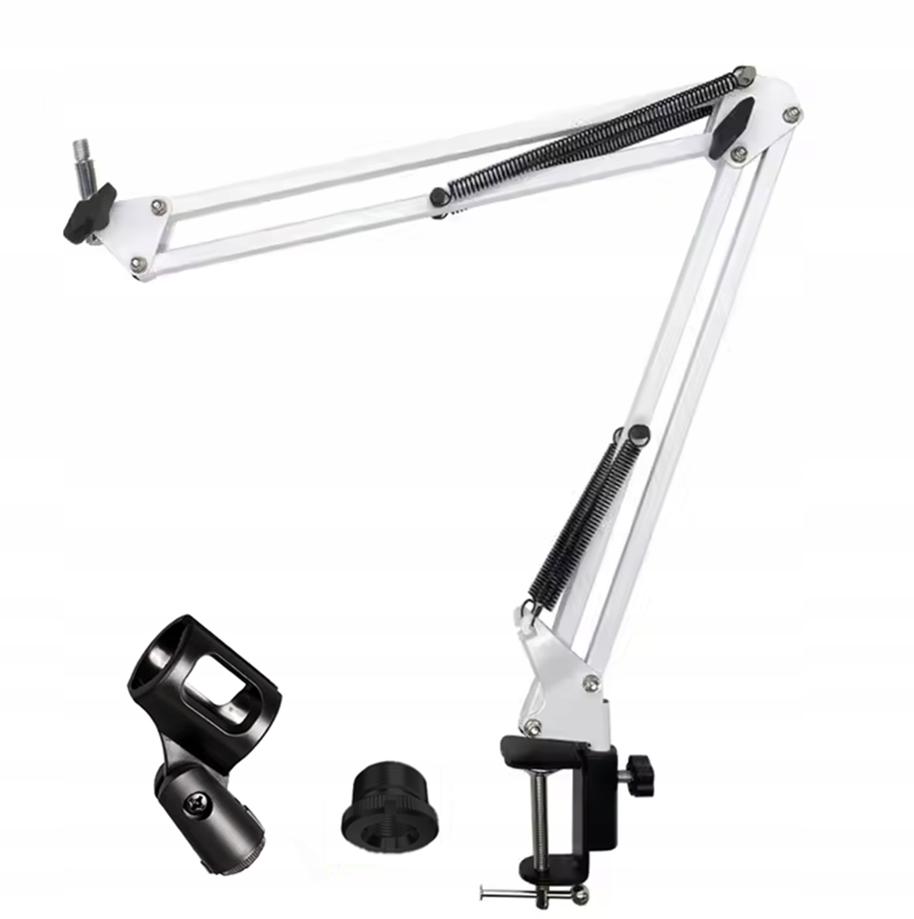 FONOTE NB35 WH – Białe Ramię Mikrofonowe Biurkowe, Sprężynowe