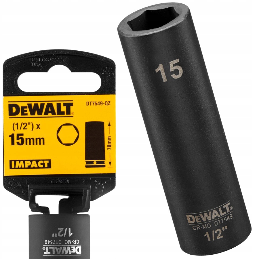 W zestawie z nasadką udarową DT7549 Dewalt