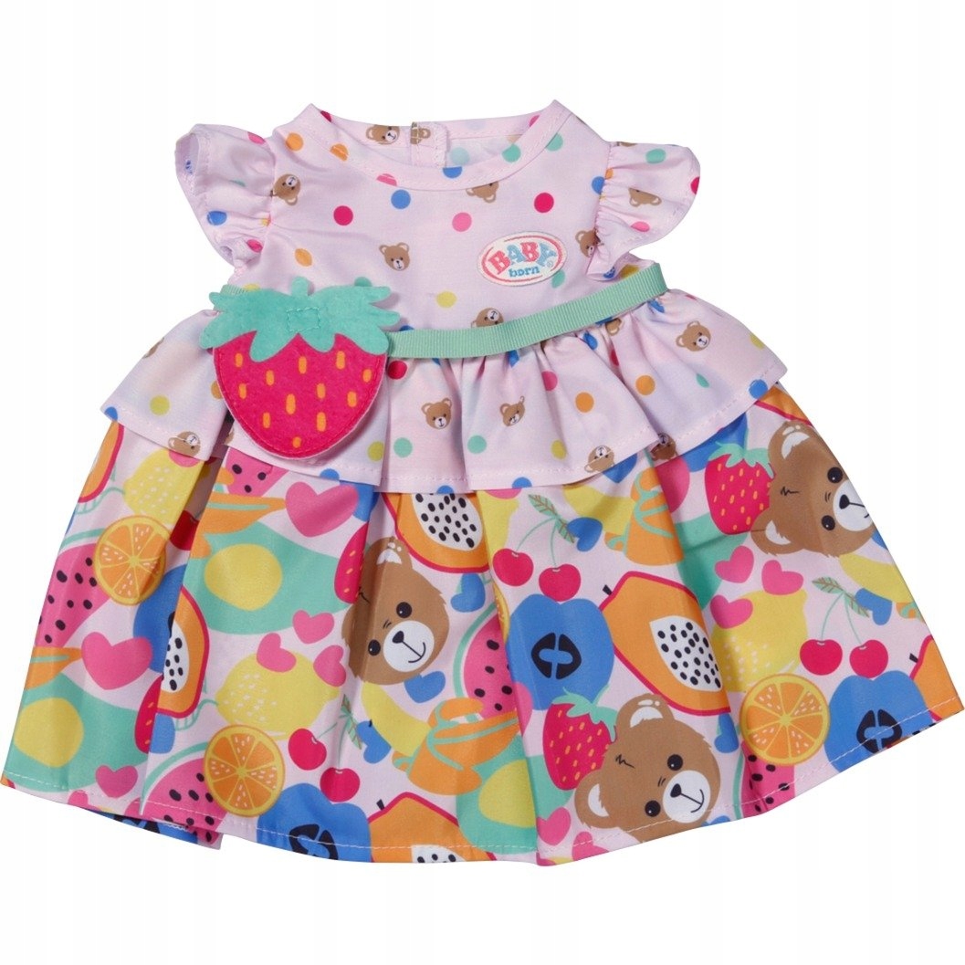 Sukienka BABY BORN Fruit, 43 cm – Kolorowy styl dla Twojej lalki