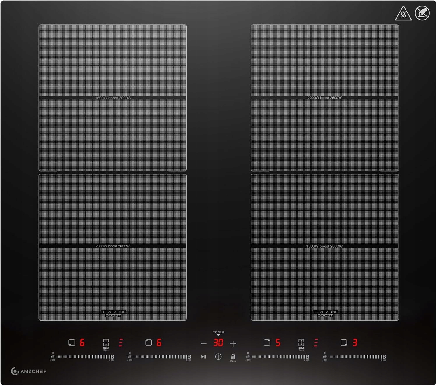 AMZCHEF Płyta indukcyjna 60 cm 4-strefowa – Nowoczesne gotowanie w Twojej kuchni