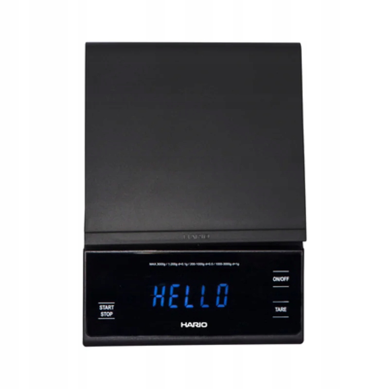Hario Drip Scale Wide Black – Nowoczesna waga do parzenia kawy