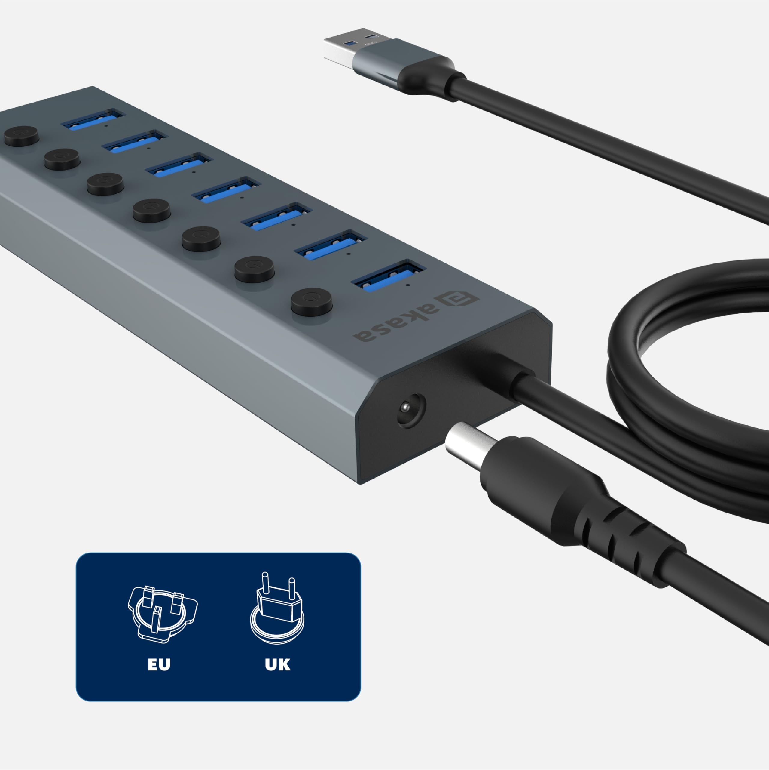 Indywidualne przełączniki zasilania i wskaźniki LED