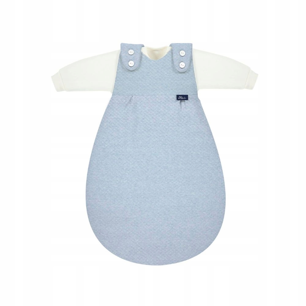 Alvi Baby-Mäxchen – Śpiworek 3-częściowy Quilt aqua 62/68 dla niemowląt