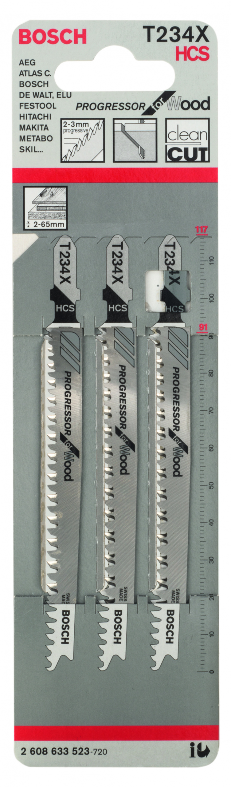 Brzeszczot teowy BOSCH T 234 X Progressor for Wood – Idealny do cięcia drewna