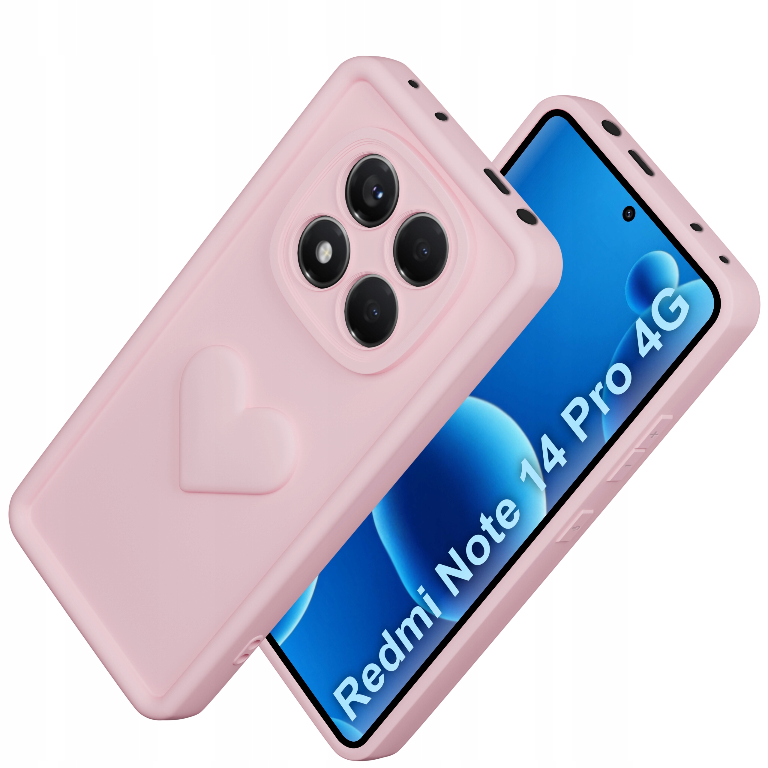 Etui do Xiaomi Redmi Note 14 Pro 4G silikonowe MATOWE serce – Ochrona i styl w jednym